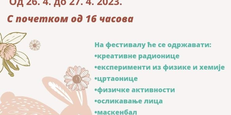 Učenička zadruga „Oplenačka vizija 2019″ organizuje Uskršnji festival od 26.4. do 27.4. 2023